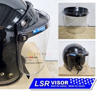 LSR 818 3 BUTTONS BLACK CAP CLEAR VISOR
