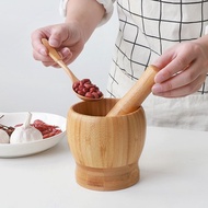 Free shipping bamboo handmade garlic pounder, garlic and chili mortar, household garlic crusher, ant