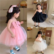 White Pink Kids Girls Dress Princess Fairy Kid Girl Dresses Mesh Birthday Baptismal Gowns Dress for 1 to 2 to 5 to 6 to 8 Years Old