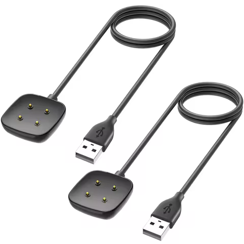 The 2 Pack is for Fitbit Sense 2/Sense/Versa 4/Versa 3 USB Smartwatch Charger Replacement Charger