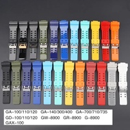 Silicone Strap for Casio G-SHOCK GA-100/110/140/200/400/700 GD-100 G-8900 GW-8900 Men Sport Waterpro