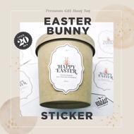 Easter bunny Easter sticker - Hang tag Greeting Card Gift sticker hampers parcel box christmas Birthday christmas cny ramadan lebaran