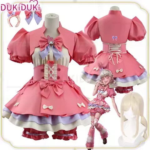 Cheerleader Pink Lily Identity V Cosplay Costume Dress Outfit Pink Lily Barrier Kuromi Lolita Gothic