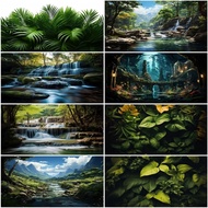 Aquarium HD background sticker, fish tank waterproof background, forest series wallpaper