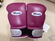 Winning 拳擊手套 16oz 全新酒紅配銀，16oz