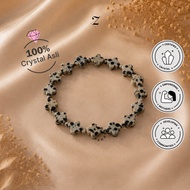ZUPAZUPAZUU - Jasper Dalmatian | Clover Bracelet Gelang Kristal Afirmasi Asli
