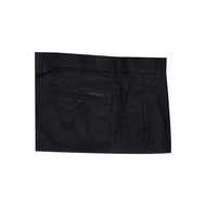 Hazard Work Pants Plaid 2 Pleats Linen Silk (Linen) Gray-Black