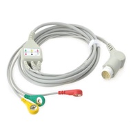 ใช้ได้กับ Philips/HP 12Pin MP20/30/สายมอนิเตอร์ตรวจสอบผู้ป่วย ECG VM6 3สาย,สายไฟ ECG นำ IEC IEC 3M TPU