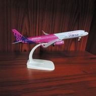 Home Decor 20cm Wizz Air For Airbus A321 1/200 Diecast Aircraft Model Plane Model Die-cast for Gift