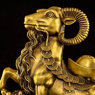 She Sheep Sanyang Kaitai Sanyang Kaitai Leader Sheep Living Room Brass Copper Sheep Crafts Ornaments