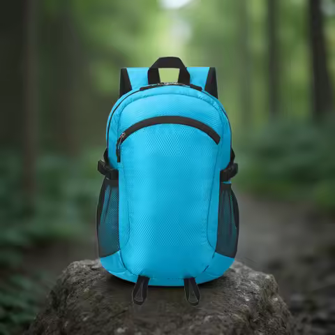 15L 300D Nylon Backpack Ultralight 0.24kg, Water-Resistant Foldable Daypack, Collapsible into Pocket
