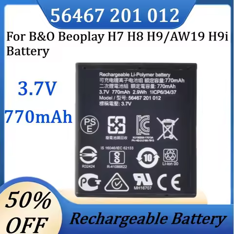 New 56467 201 012 3.7V 770mAh High Quality Battery for B&O Beoplay H7 H8 H9/AW19 H9i Battery