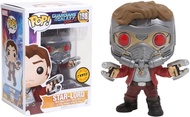 Funko POP! Guardians Of The Galaxy Vol 2: Star-Lord (CHASE) - Stylized Marvel Vinyl Bobble-Head Figure 198