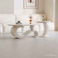 New Simple Rock Board Light Luxury Bedroom Minimalist Coffee Table Home Living Room Coffee Table Ova