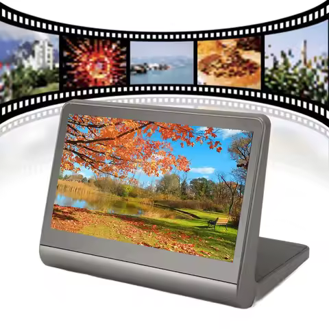48MP Film Slide Scanner with 7in HD Screen Converts 135/126/110 Films to JPEG USB-C 16GB 100-240V fo
