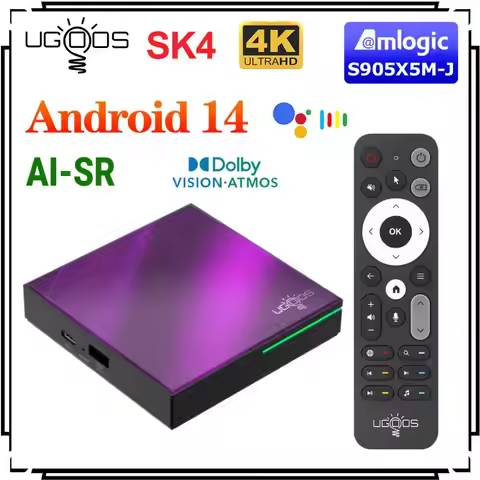 UGOOS SK4 Android 14.0 TV BOX Amlogic S905X5M-J Android 14 Media Player 4G64G Support Dolby Vison Au
