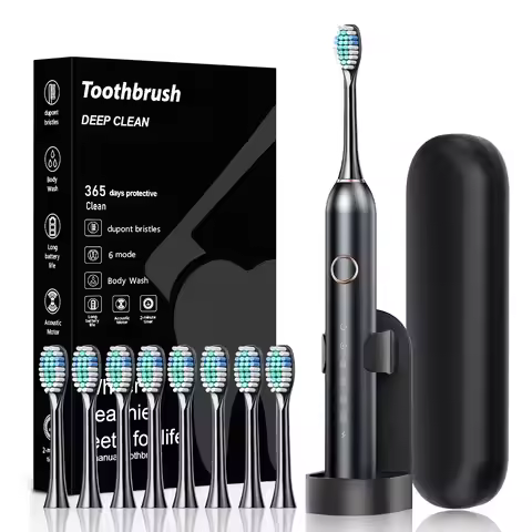 Sonic Electric Toothbrush USB Rechargeable for Adult and Kids 180 Days Long Battery Life IPX7 8 Repl