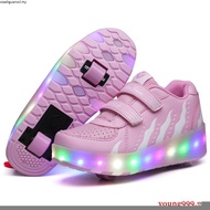 Children's shoes with light-emitting shoes double-wheeled Heelys unisex roller skates size 27-39