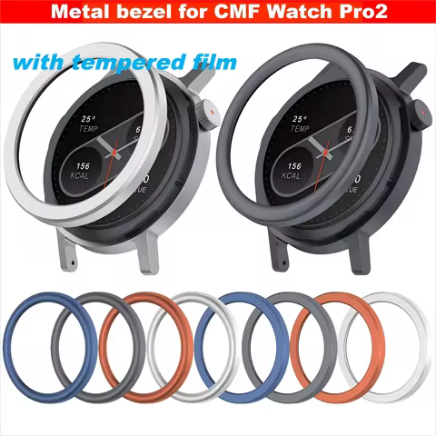 Rounded corner Flat Angle Metal bezel for CMF BY NOTHING watch pro2 smart watch case Bumper For CMF 