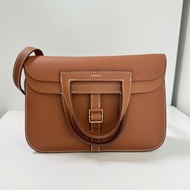 Hermes Halzan 25 Gold GHW 金棕金扣
