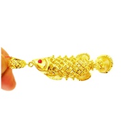🍎916 Gold Exclusive 3D Fish Pendant Loket Ikan Emas 916帶財黄金活动鱼吊牌