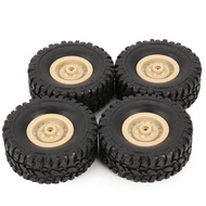 4Pcs Rubber Wheel Rim Tire Tyre for RC 1/16 Climbing Crawler Car WPL B-1/B-24/C-14/C-24/B-16 Truck Model Spare Parts Accessories