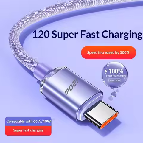 120W 6A Fast Charge USB Type C Quick Charge Cable For Phone Fast Charging Cable Data Cables
