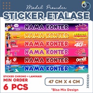 Sticker Etalase Konter / Stiker Counter Model Provider - Oneklik.1