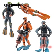 ONLYGOODS Diver Model, Seabed Exploration Blue Orange Simulated Diver Miniature,  Doll Scene PVC Sci