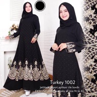 YM DeFashion Gamis ABAYA TURKEY Lexana Bordir bahan JETBLACK (1 dress tanpa Jilbab) / Pakaian Muslim ABAYA TURKEY / Dress Muslimah ABAYA TURKEY / Dress Maxi Emma ABAYA TURKEY / Gamis Modern ABAYA TURKEY / Gamis Syari