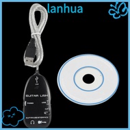 LANHUA ​USB Guitar Interface, White/Black With Software CD​ Guitar to USB Cable, Convenient USB Inte
