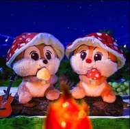 台灣 限量版  7-11 Chip n Dale 蘑菇造型 毛公仔