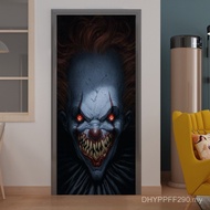 Halloween Door Stickers Family Wooden Door Wall Stickers 3d Unique Wall Stickers Horror MT225 Decora