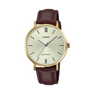 Casio Womens Analog LTP-VT01GL-9B Gold tone Brown Leather Watch  (watch for women / jam tangan wanit