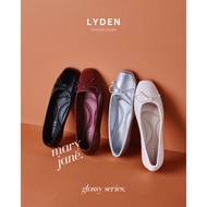 Lyden Mary Jane Glossy Flats - White//Silver//Maroon//Classic Black