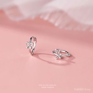 S999 All-Match Earrings Fashion Bow Female Earrings Sweet Niche Sterling Silver Pure Silver Ear Buck