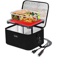 Aotto Portable Oven, Electric Lunch Box Food Heater - 12V/24V/110V 3-in-1 Car Food Warmer - Mini Per