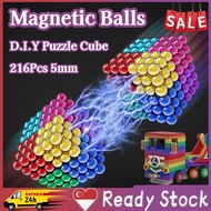SG-Stock 216Pcs Magnet Beads Cube Magnetic Ball Building Toy Popular Stress Reduction Cube Splicing 