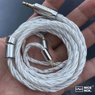 NICEHCK DeepSnow Earphone Upgrade IEM Cable Silver Plated OCC Copper HiFi Wire 2Pin/QDC for Nova WAN
