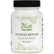 Platt Wellness Ultra K2 with D3 – Vitamin K2 (MK-7) + Vitamin D3 Supplement – 60 Capsules VOLV