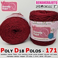 POLY 171 MAROON POLYESTER PLAIN D18
