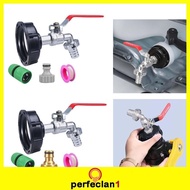 [Perfeclan1] IBC Tote Tank Adapter with Quick Connector, Replace Efficient Easy Installation IBC Tote Fittings Faucet Valve for Water Hose