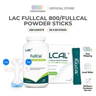LAC Fullcal 800 240 Caplets/Fullcal Powder Sticks – High Calcium Supplement with Vitamin D for Bone 