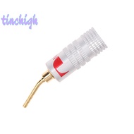 [TinchighS] 2mm Banana Plug Nakamichi Gold Plated Speaker Cable Pin Angel Wire Screws Lock Connector For Musical HiFi Audio [NEW]