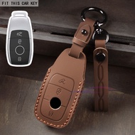 Retro Cow Leather Car Key Cover For Mercedes Benz A180 A200 C180 C200 C250 E200 E250 CLA GLA Key Pro