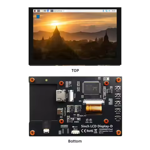 5-Inch/7-Inch Raspberry Pi HDMI Monitor Capacitive Touch Screen 1024 * 600, Suitable For IPS Screen 