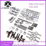 EA837 CRE CTD Engine Rebuild Timing Chain Kit Crankshaft ConRod Bearing Gasket Set For Audi 3.0 A6 C