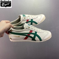 Onitsuka Genuine event discounts Authentic Same day delivery Men's and Women's Shoes Casual White Green Back Gold Leather Walking Shoes Sneakers Tiger Shoes