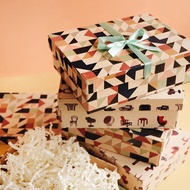 Papemelroti Rectangular Gift Box Wrapping | Hard Kraft Packaging | 7" x 5.25" x 2.25" H