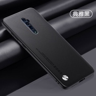 Case For OPPO Reno 10X Zoom Reno10X Zoom Case Soft Silicone Edge Hard PU Leather Back Phone Cover